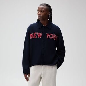 Kith for the New York Knicks Classic Knit Ginza Nocturnal Sweater Cardigan XL